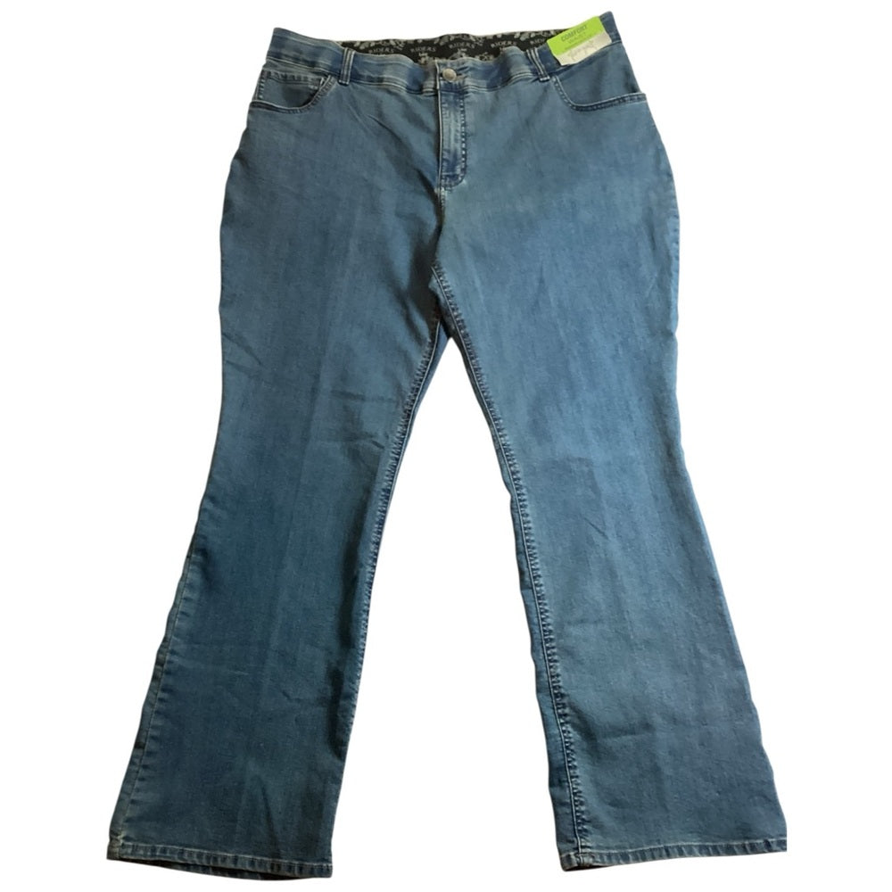Riders by Lee Classic Blue Boot Cut Jeans, Stretch, Plus Size 20W