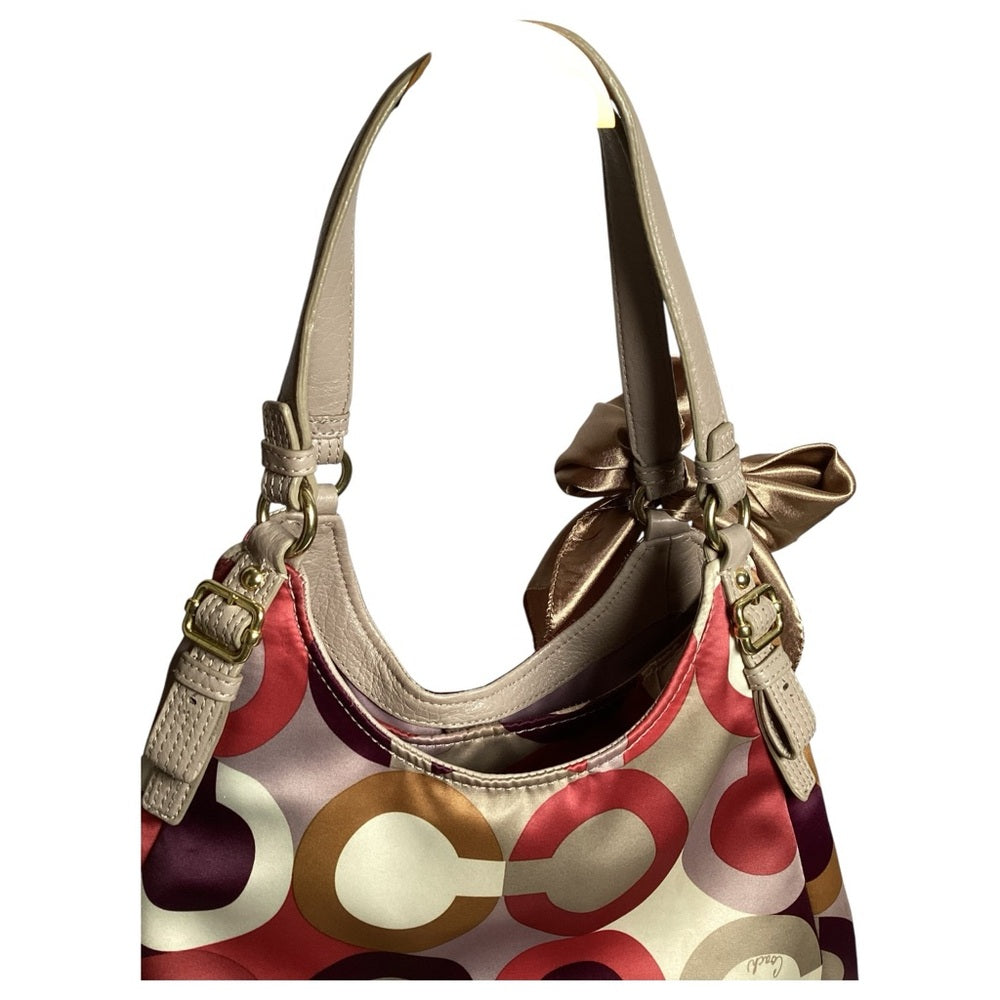 Coach Coral and Gold Shoulder Bag Set