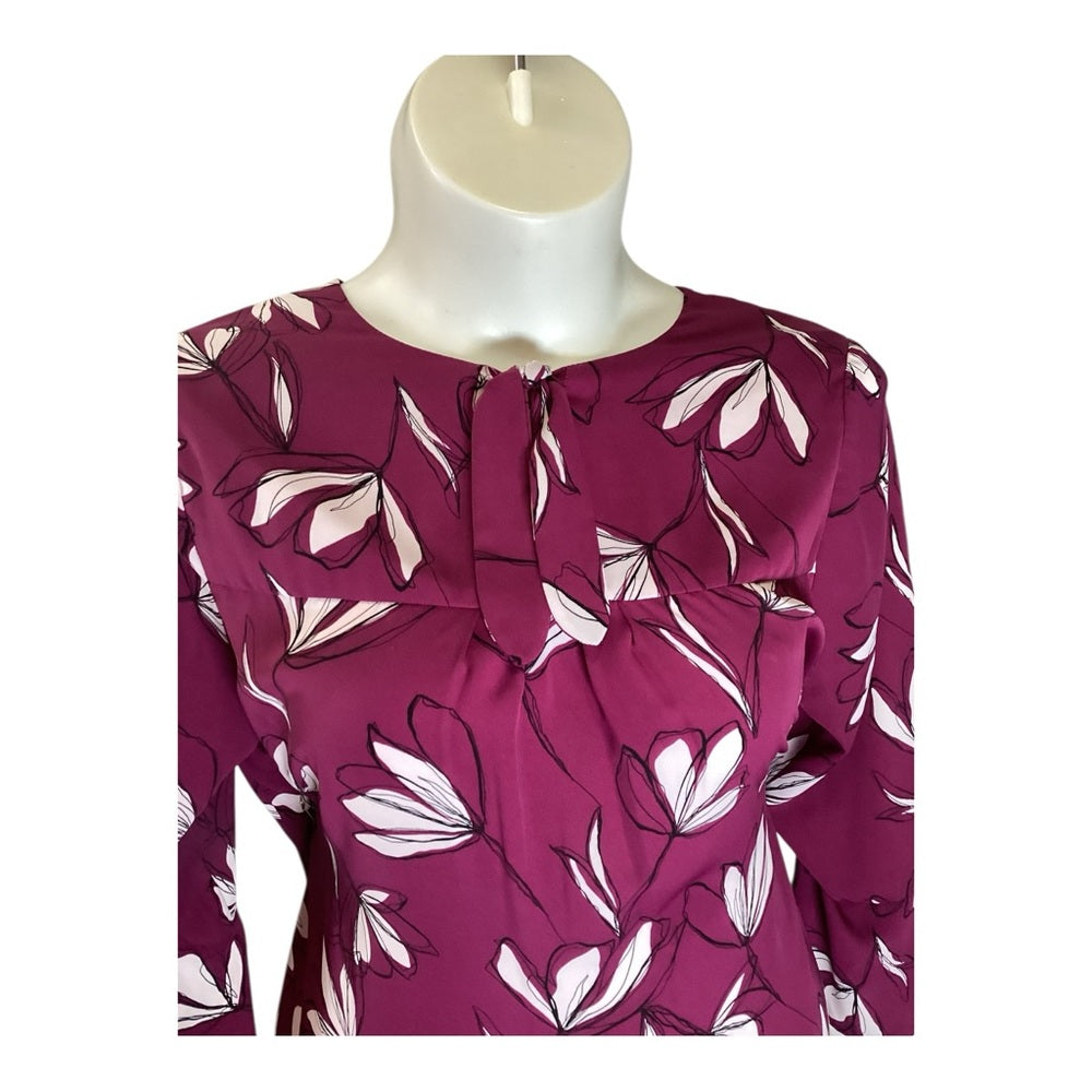 41 Hawthorn Purple Fitted 3/4 Sleeve Blouse, Plus Size 2X Resale