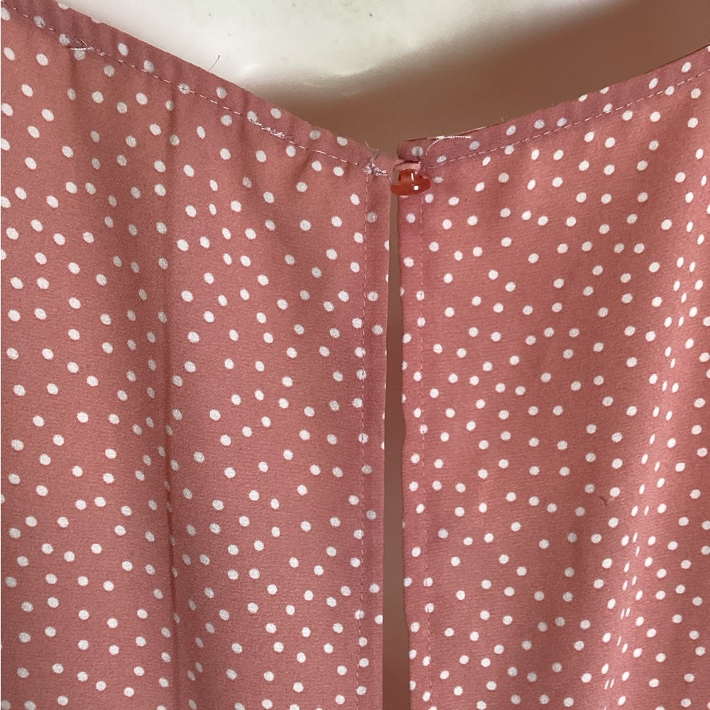 Elegant Pink Tie-Front Blouse, Size 3X
