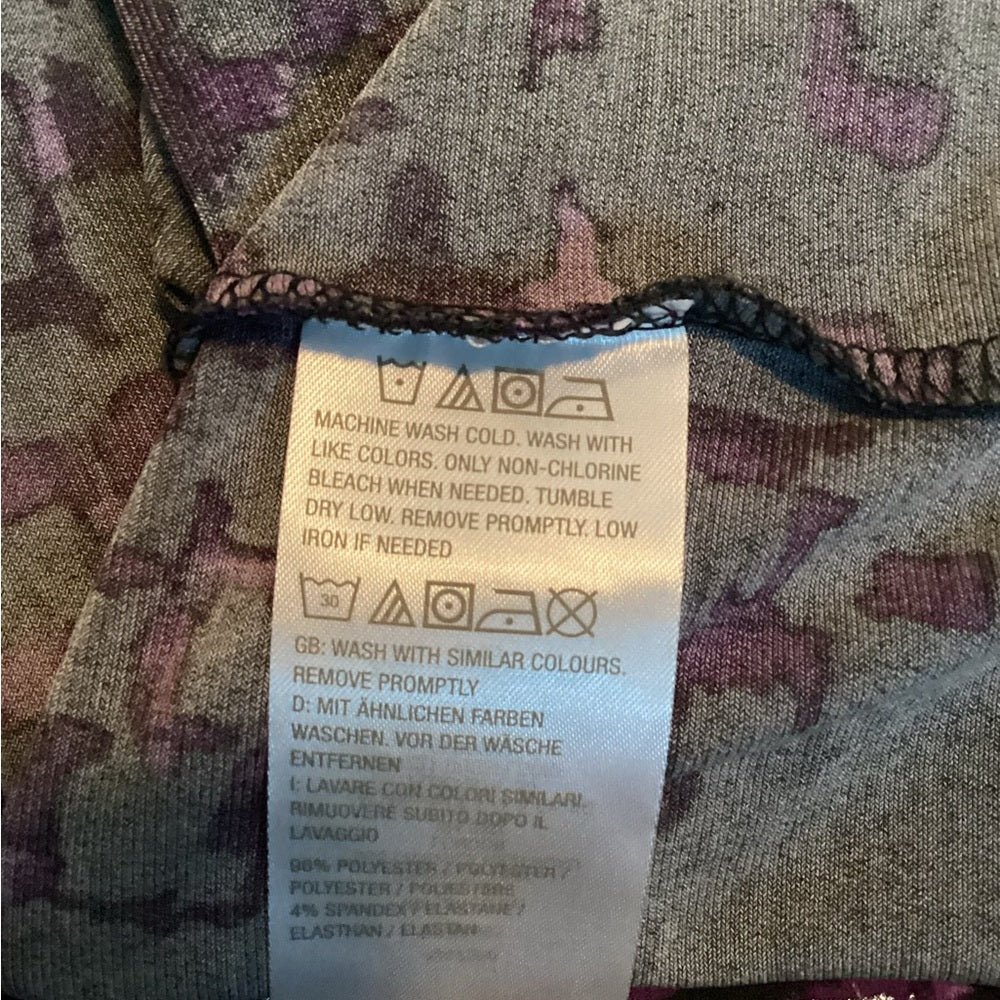 Susan Graver Purple and Black Blouse, Stretch, Plus Size 3X